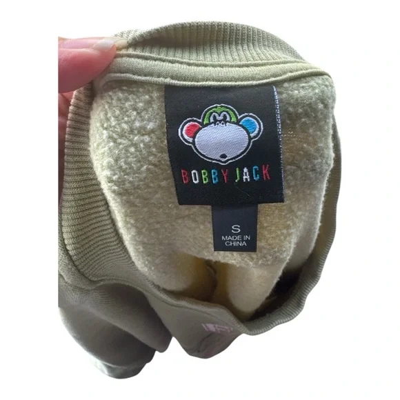 Bobby Jack “Team Fabulous” Olive Green Y2K Graphic Sweatshirt | Size Small - Picture 2 of 6